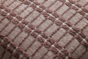 Poe Burgundy Pillow shown from another angle.