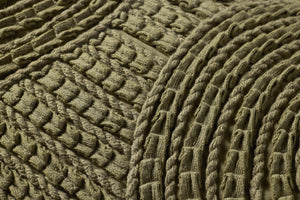 Moss Pillow shown from a different angle to reveal its pattern.