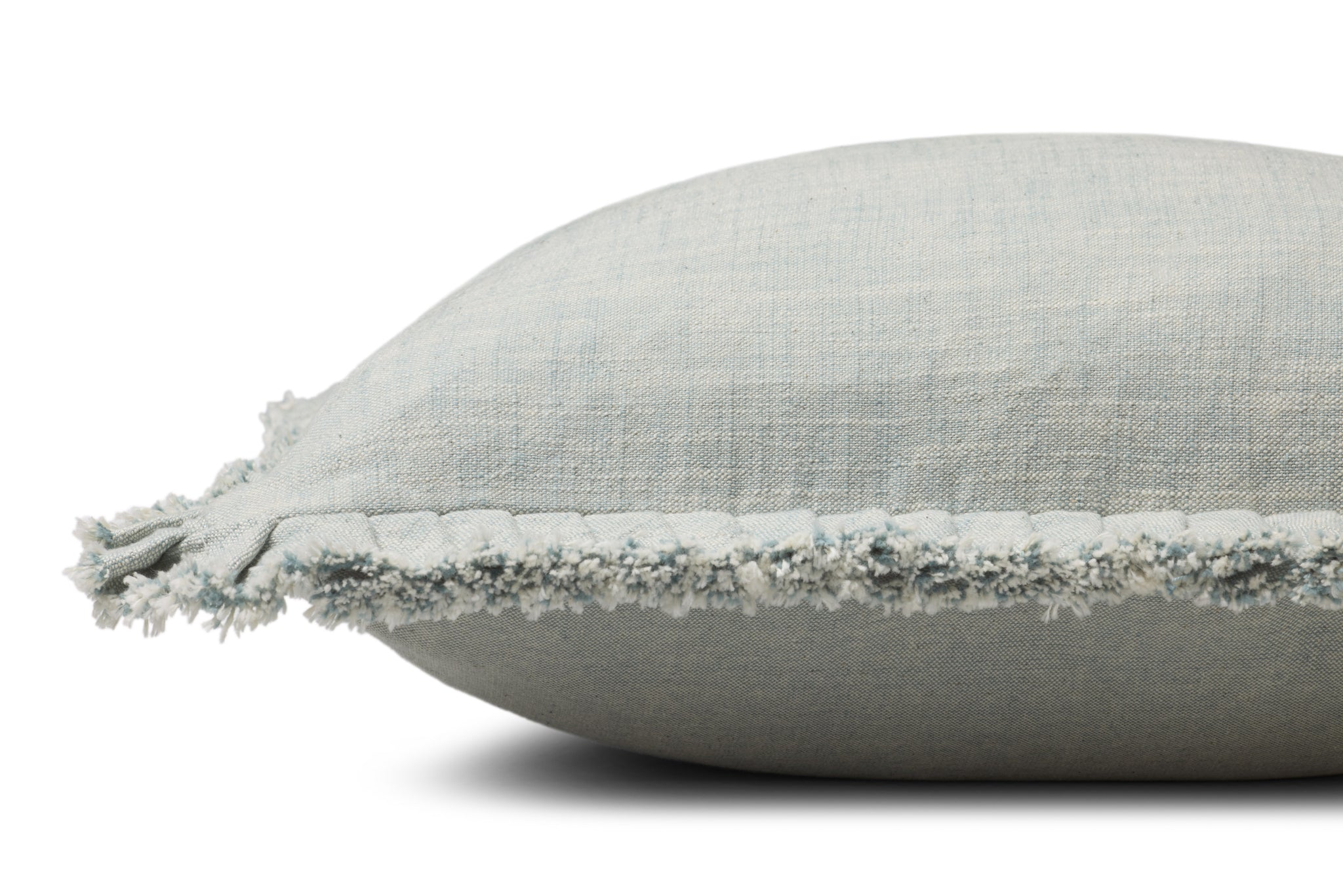 Blue Pillow shown from a different angle to reveal its pattern.