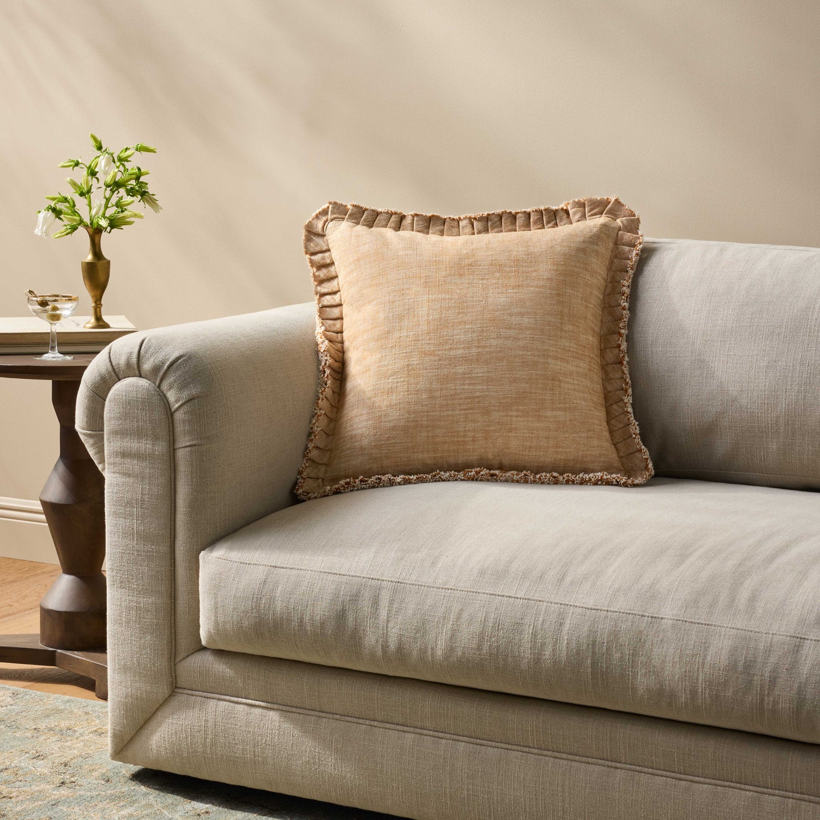 Rust Pillow (Pattern 1) — a Loloi pillow at Laurie Yapp Home.