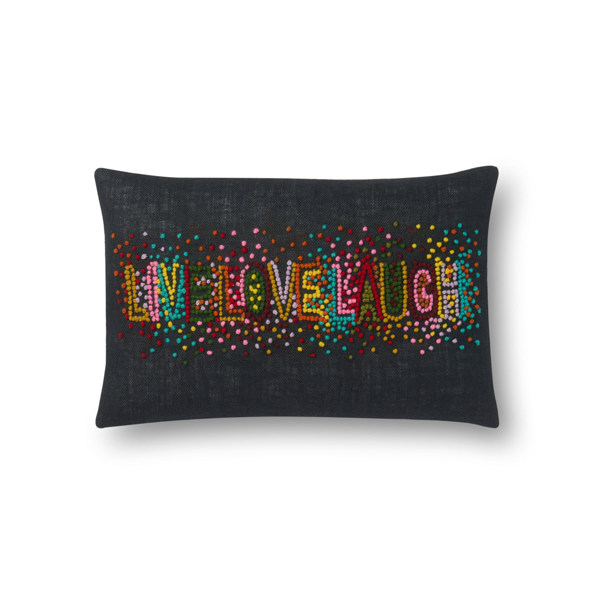 Black / Multi Pillow (Pattern 1) — a Loloi pillow at Laurie Yapp Home.