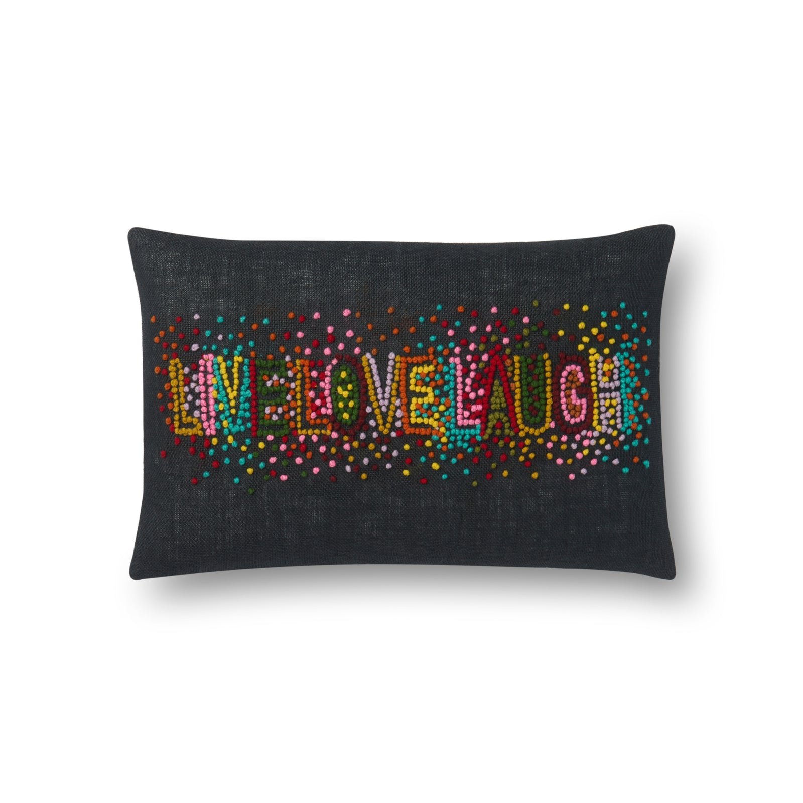 Black / Multi Pillow (Pattern 1) — a Loloi pillow at Laurie Yapp Home.