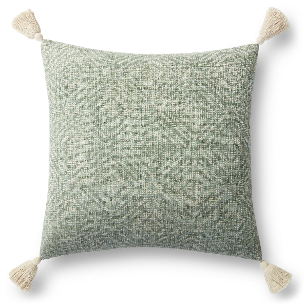 Green Pillow (Pattern 1) — a Loloi pillow at Laurie Yapp Home.