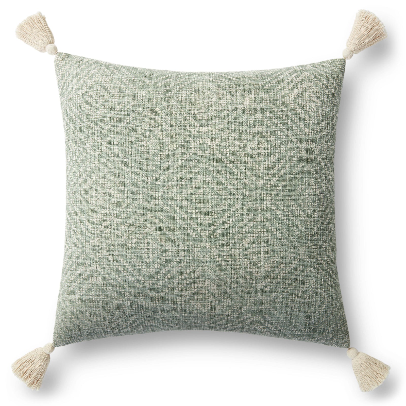 Green Pillow (Pattern 1) — a Loloi pillow at Laurie Yapp Home.