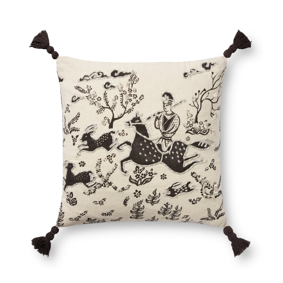 Ivory / Black Pillow — a Loloi pillow at Laurie Yapp Home.