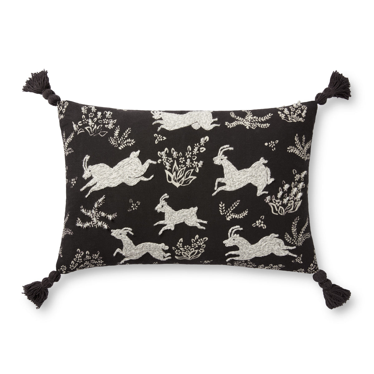 Black / Ivory Pillow (Pattern 2) — a Loloi pillow at Laurie Yapp Home.