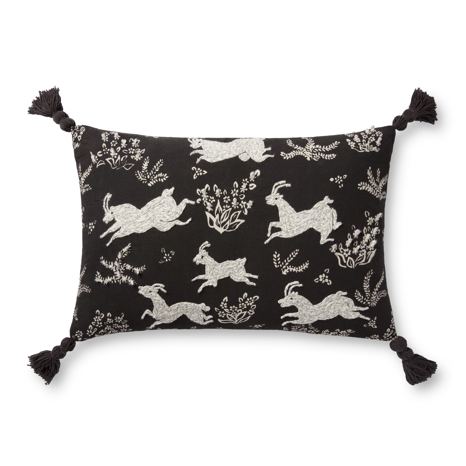 Black / Ivory Pillow (Pattern 2) — a Loloi pillow at Laurie Yapp Home.