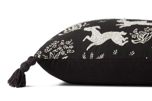 Black / Ivory Pillow (Pattern 2) shown from another angle.