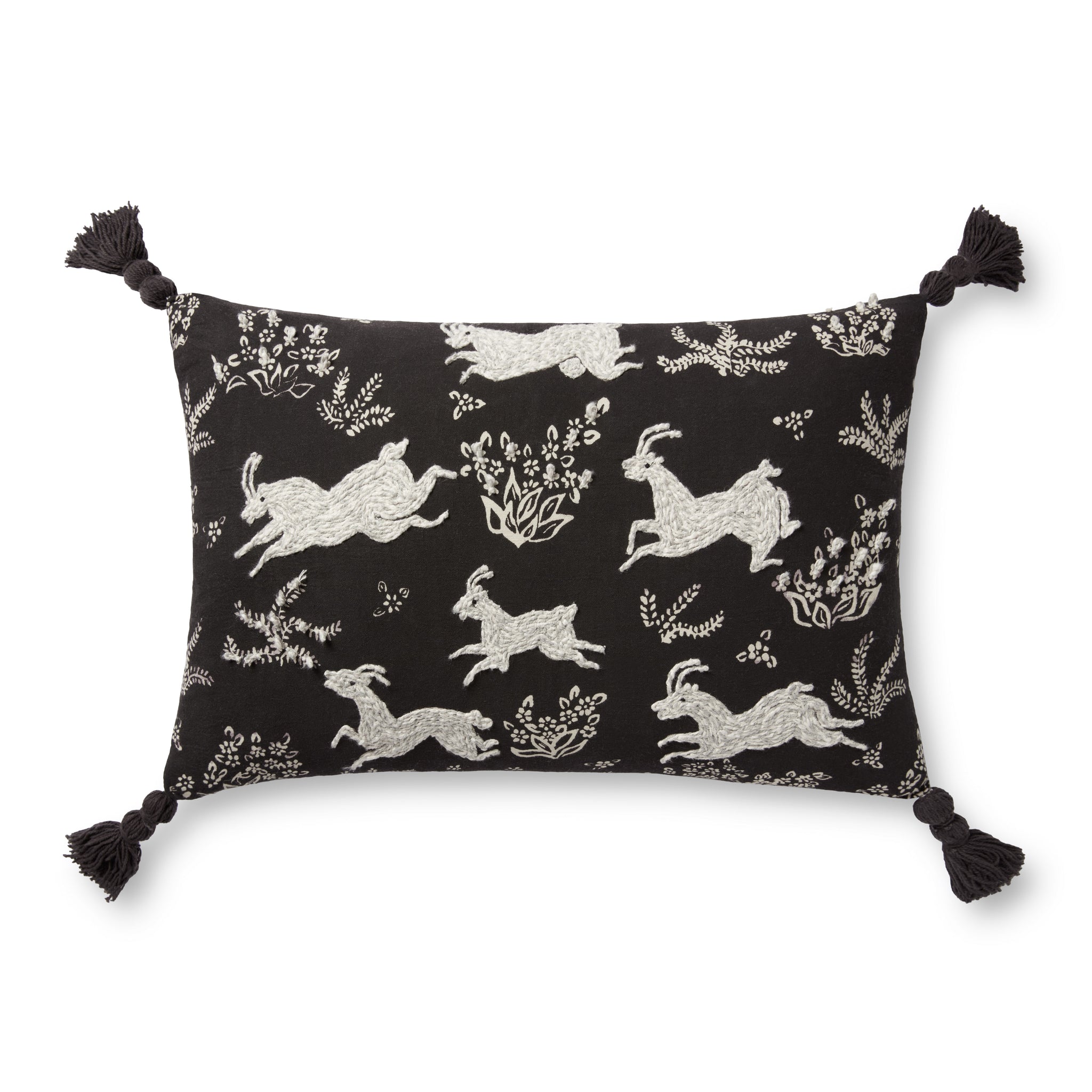 Black / Ivory Pillow (Pattern 2) — a Loloi pillow at Laurie Yapp Home.
