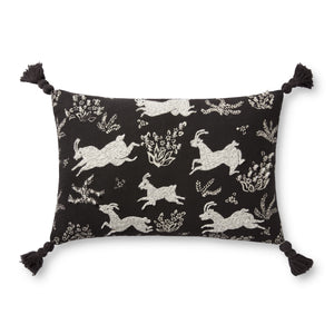 Black / Ivory Pillow (Pattern 2) — a Loloi pillow at Laurie Yapp Home.