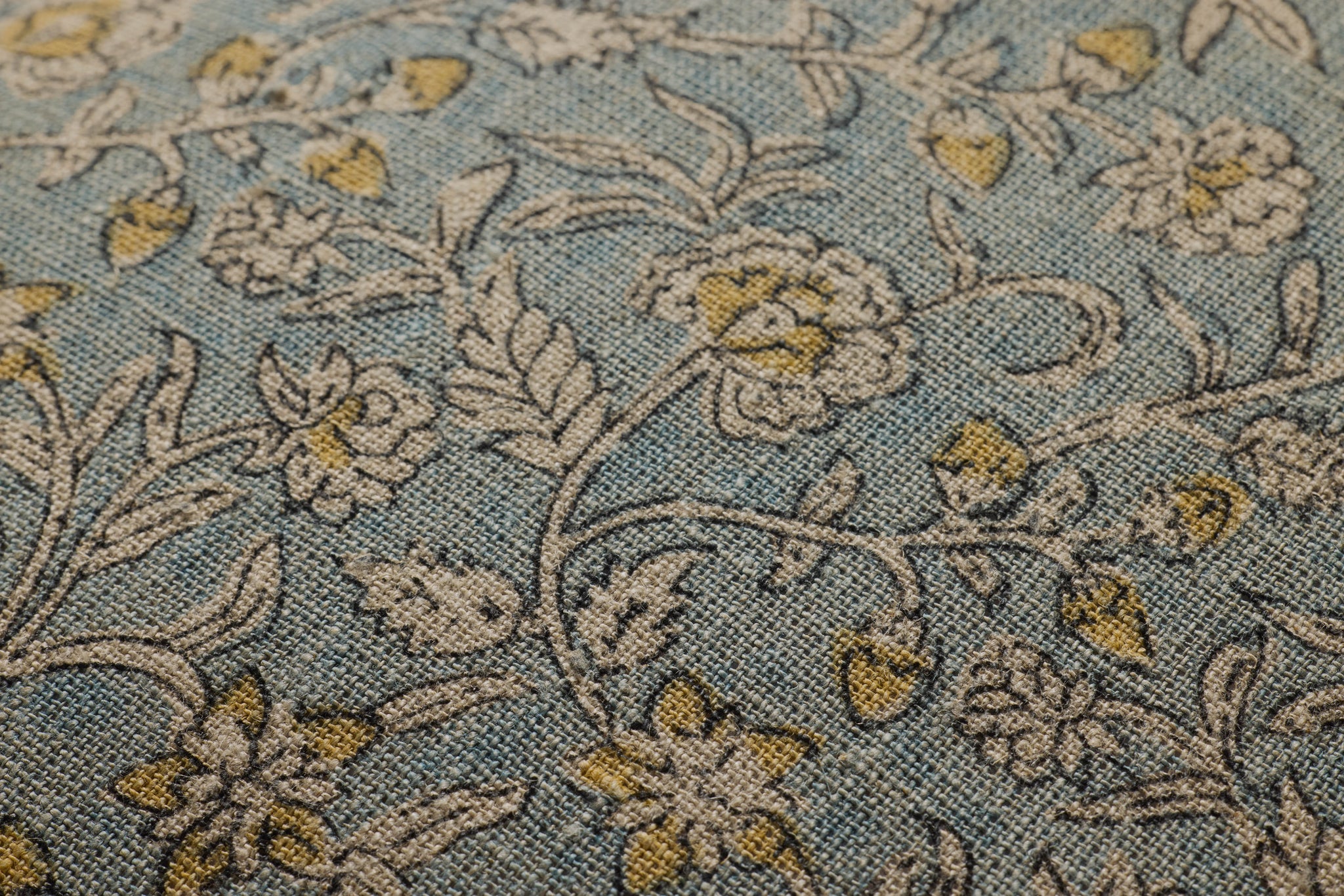 Light Blue / Multi Pillow shown from a different angle to reveal its pattern.