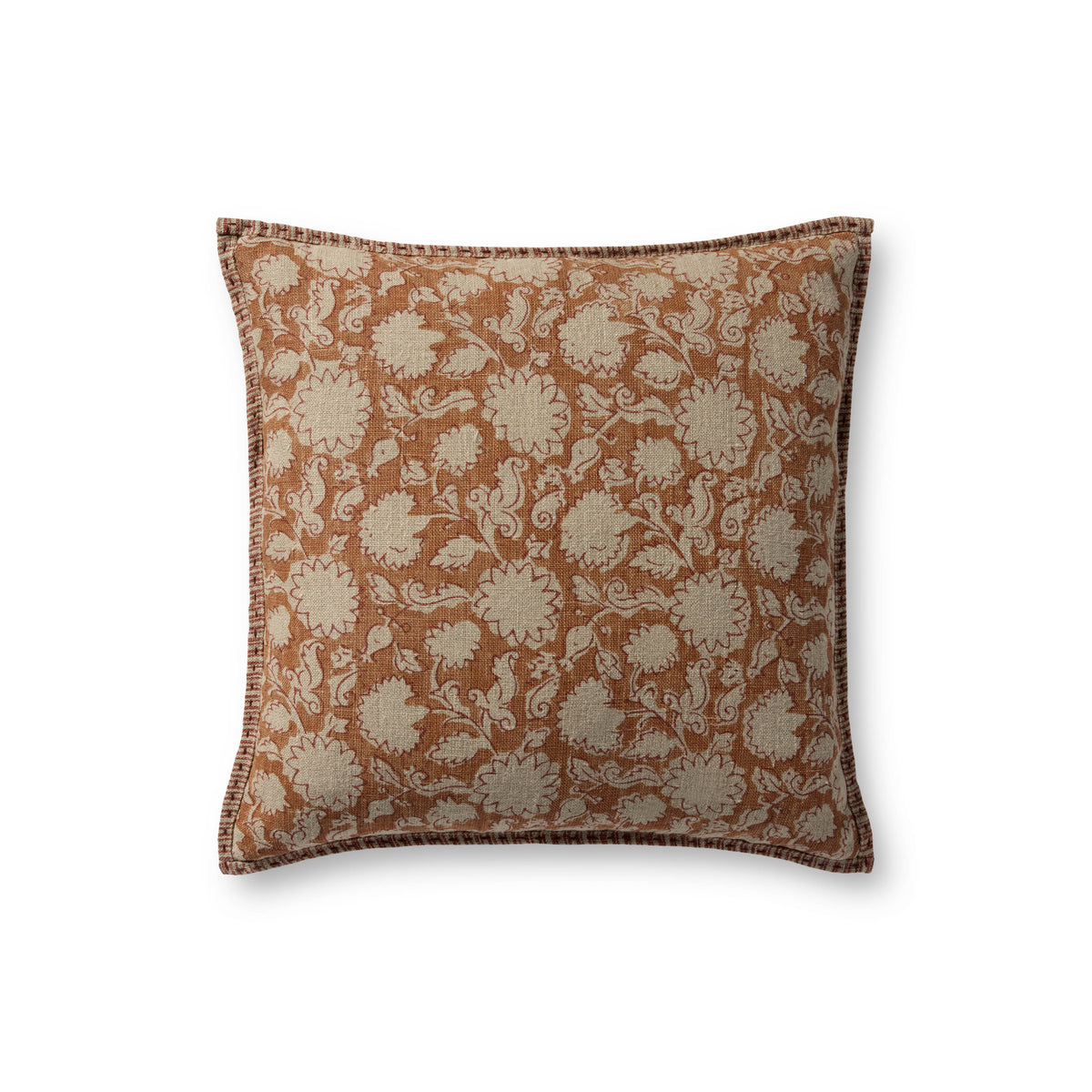 Rust Pillow (Pattern 2) — a Loloi pillow at Laurie Yapp Home.