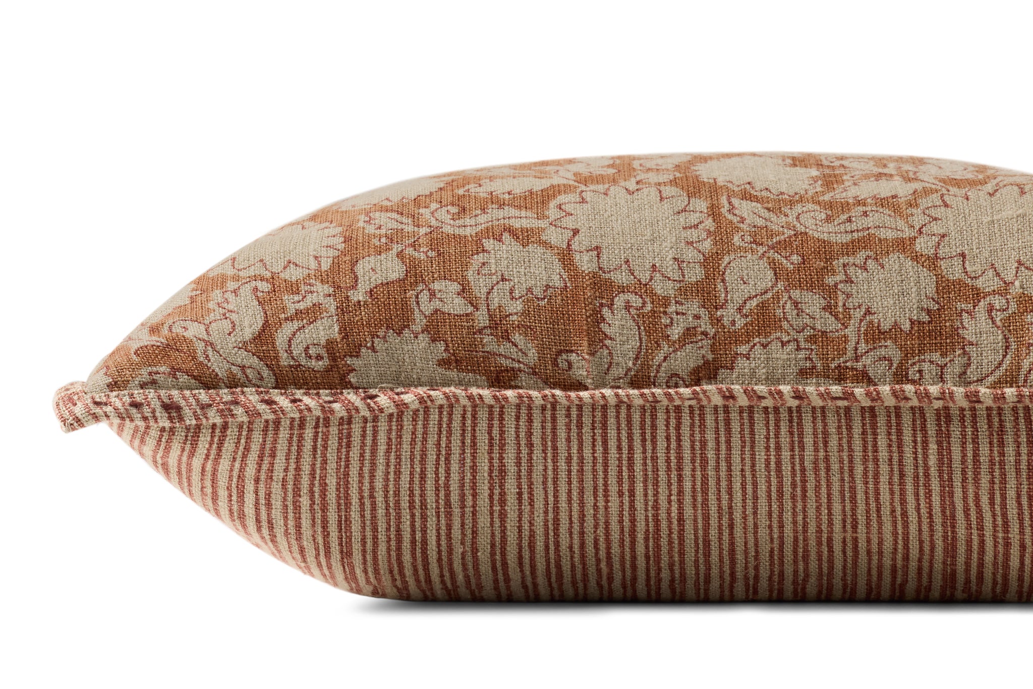 Rust Pillow (Pattern 2) shown from another angle.