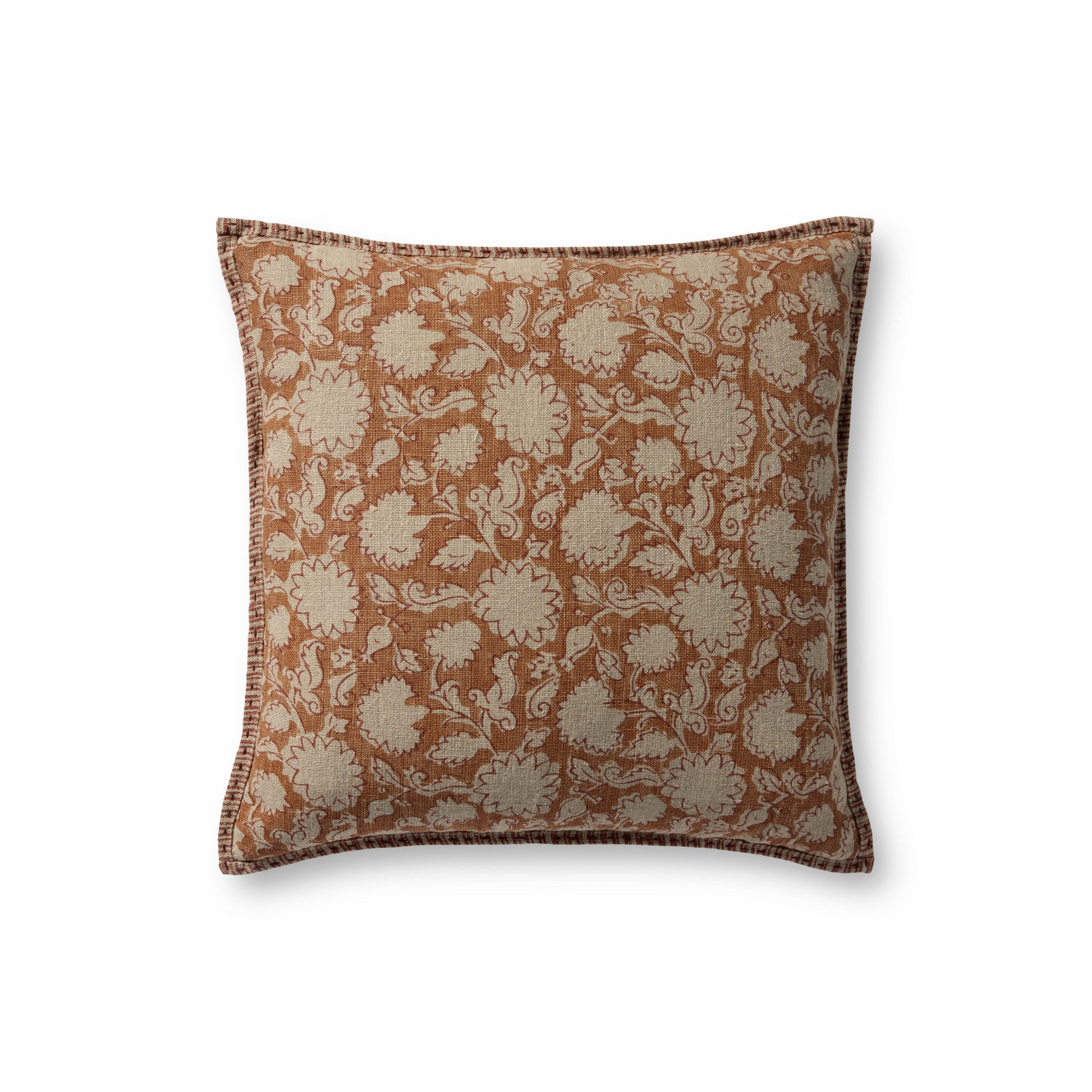 Rust Pillow (Pattern 2) — a Loloi pillow at Laurie Yapp Home.