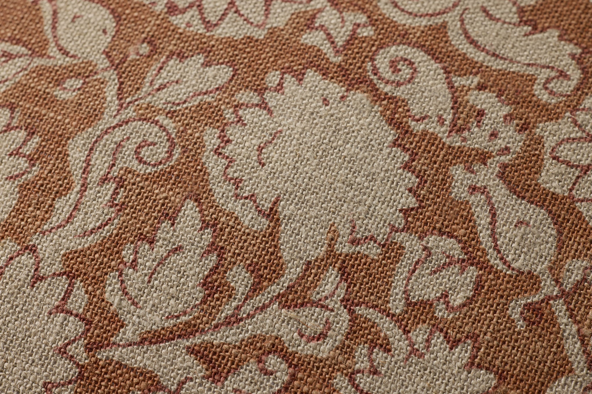 Rust Pillow (Pattern 2) shown from a different angle to reveal its pattern.