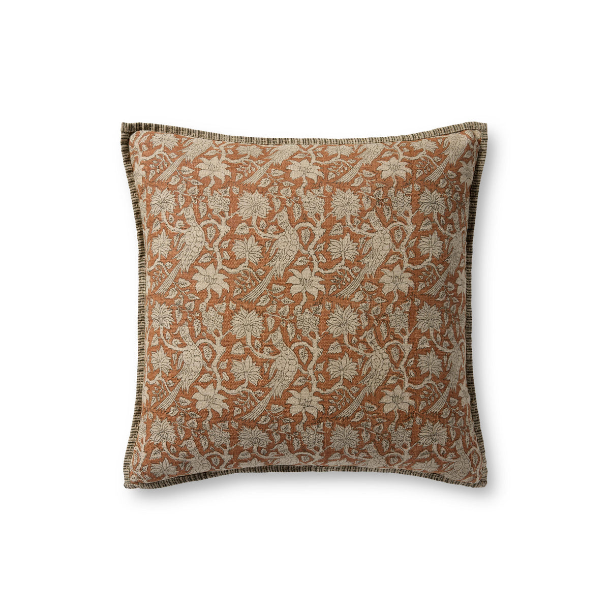 Rust Pillow (Pattern 3) — a Loloi pillow at Laurie Yapp Home.