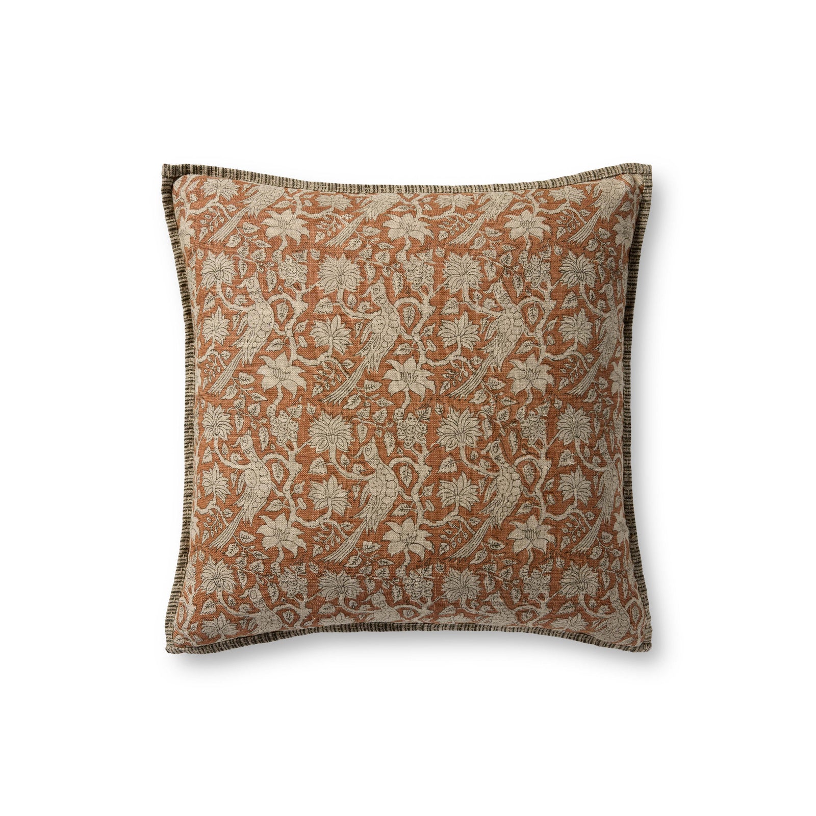 Rust Pillow (Pattern 3) — a Loloi pillow at Laurie Yapp Home.