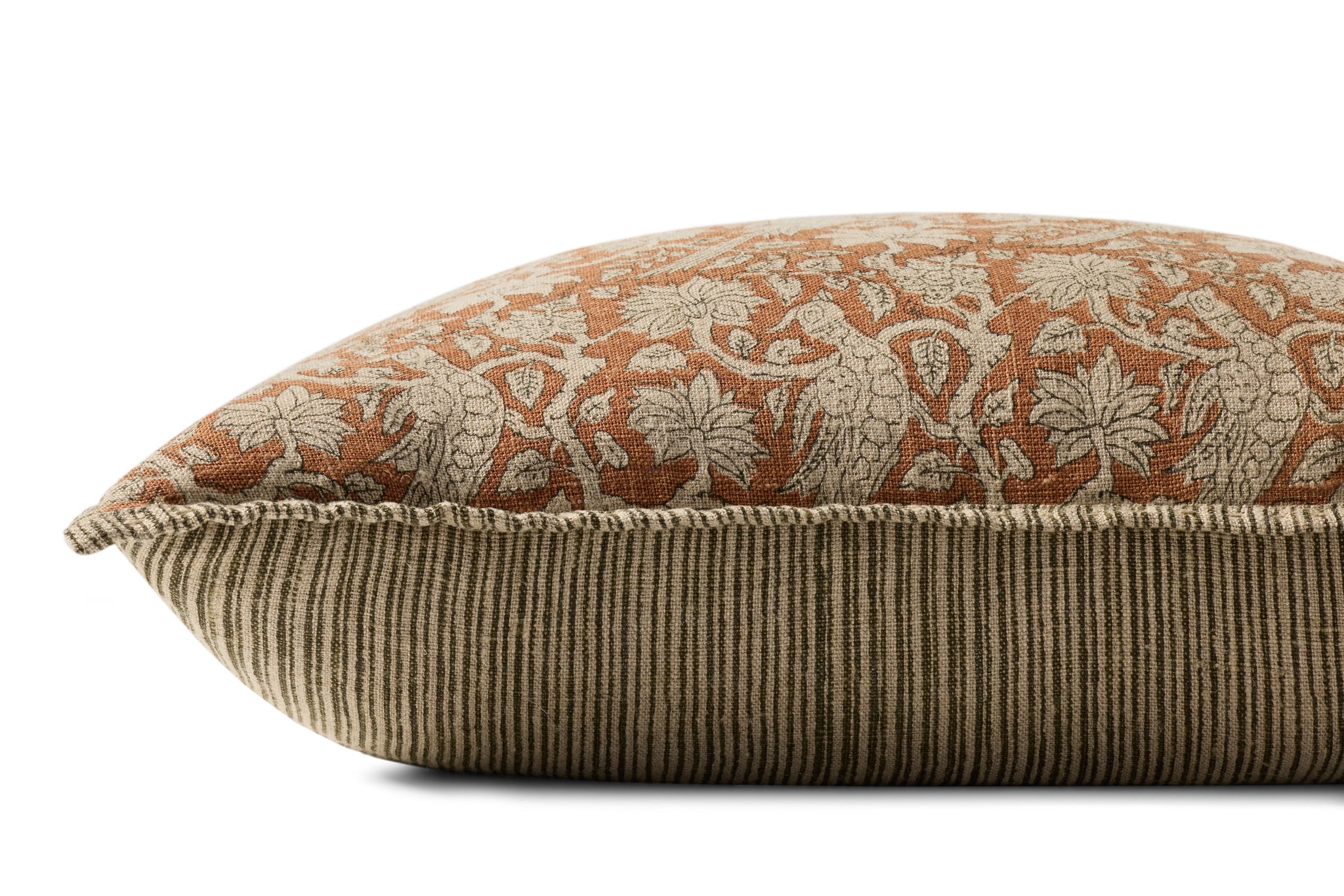 Rust Pillow (Pattern 3) shown from another angle.
