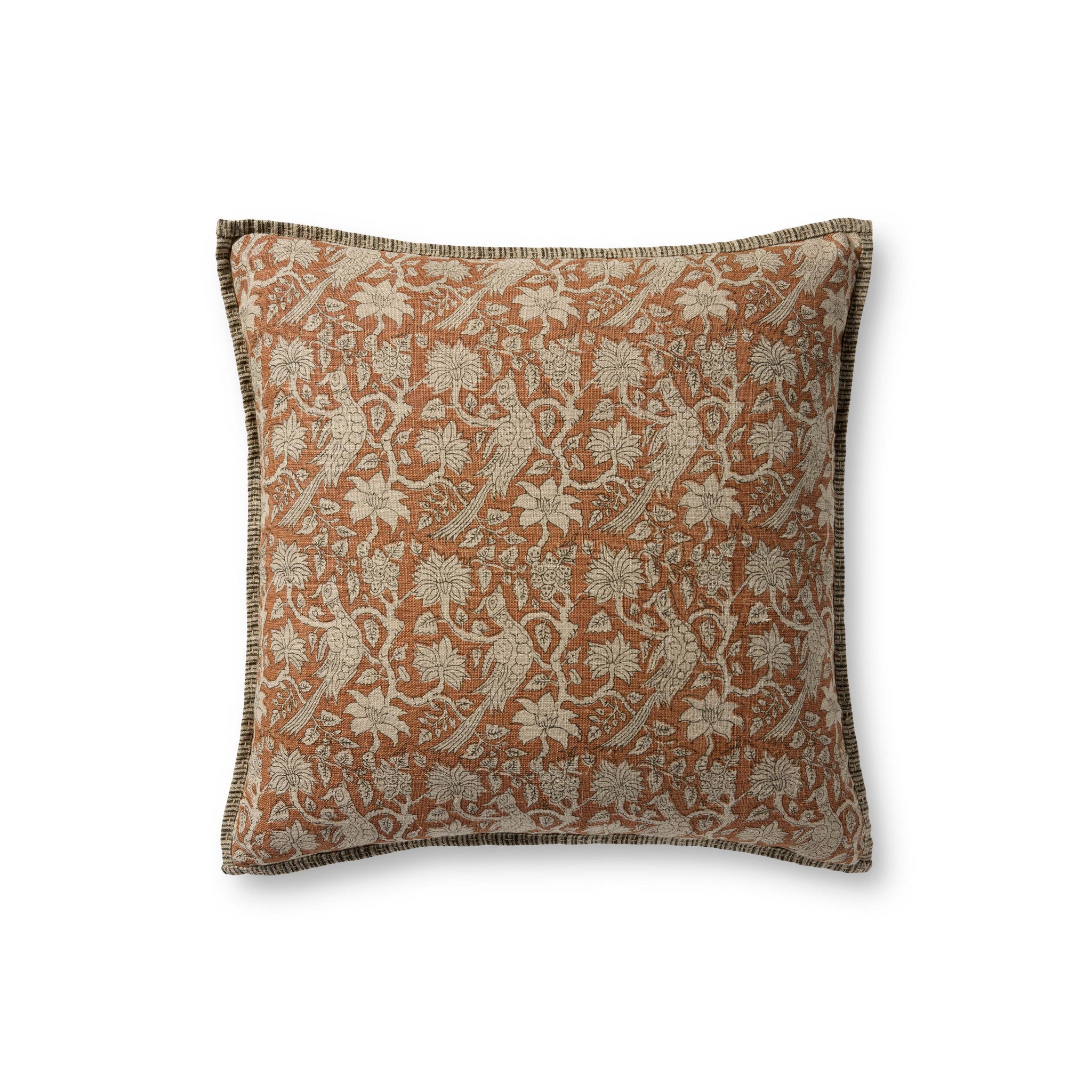 Rust Pillow (Pattern 3) — a Loloi pillow at Laurie Yapp Home.