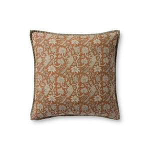 Rust Pillow (Pattern 3) — a Loloi pillow at Laurie Yapp Home.