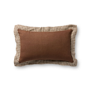 Brown Pillow (Pattern 2) — a Loloi pillow at Laurie Yapp Home.