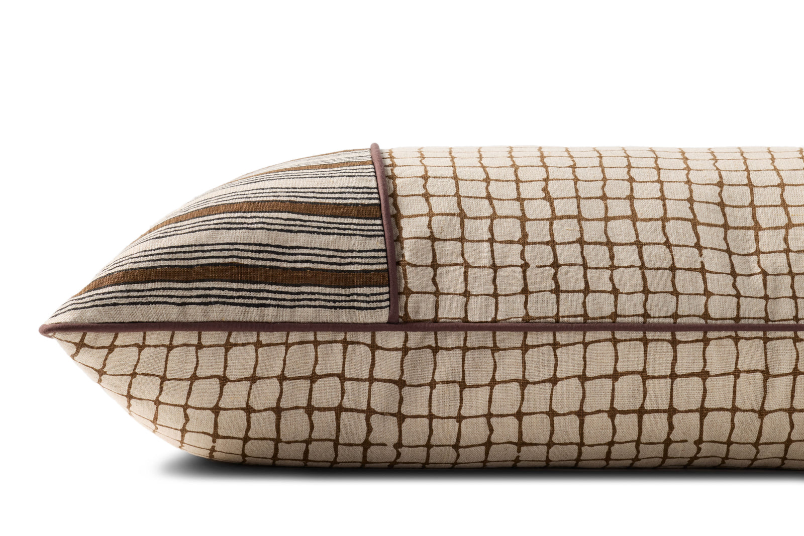 Brown Pillow (Pattern 3) — a Loloi pillow at Laurie Yapp Home.