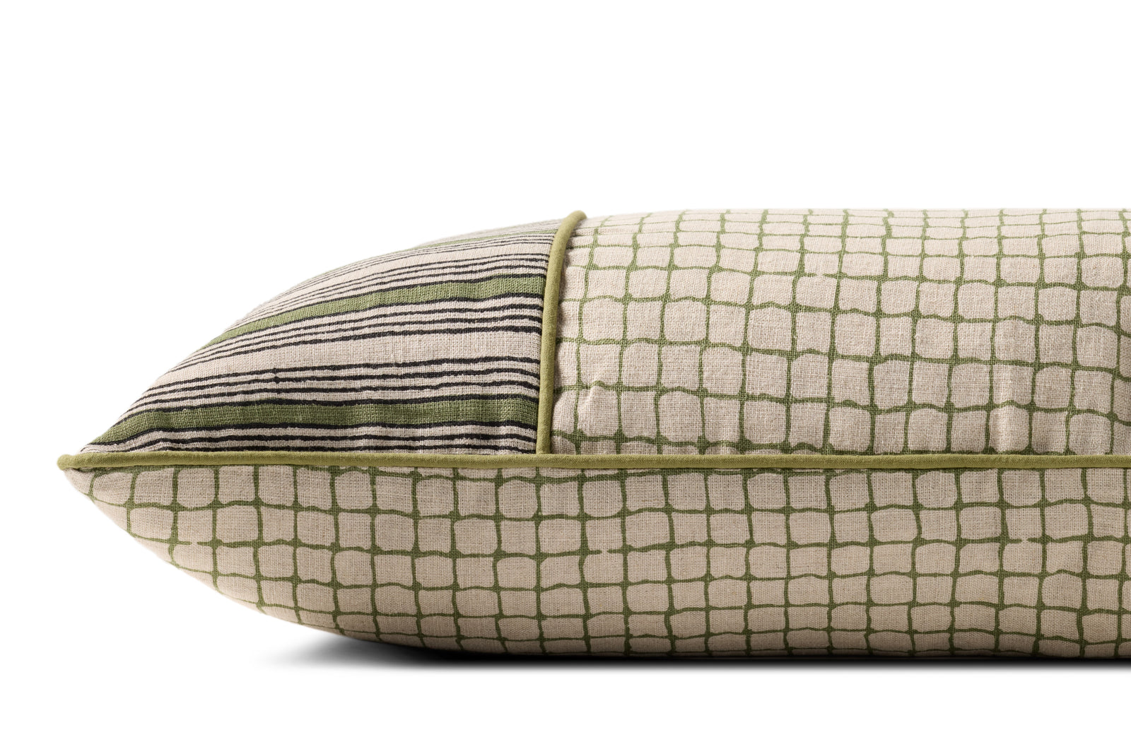 Green Pillow (Pattern 4) — a Loloi pillow at Laurie Yapp Home.