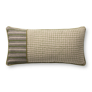 Green Pillow (Pattern 4) — a Loloi pillow at Laurie Yapp Home.