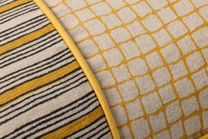 Yellow Pillow (Pattern 3) shown from a different angle to reveal its pattern.