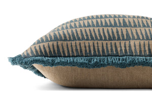 Natural / Blue Pillow shown from another angle.
