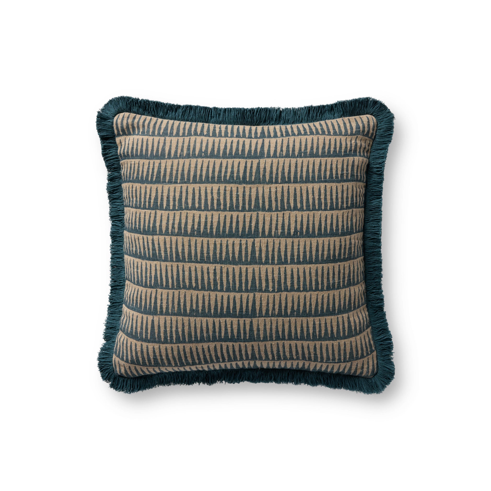 Natural / Blue Pillow — a Loloi pillow at Laurie Yapp Home.