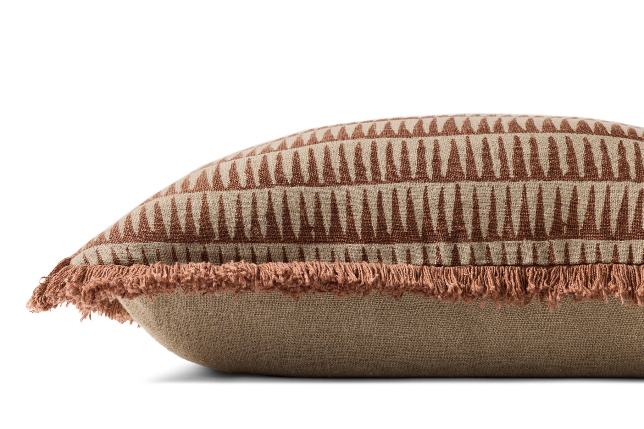 Natural / Rust Pillow shown from another angle.