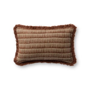Natural / Rust Pillow — a Loloi pillow at Laurie Yapp Home.