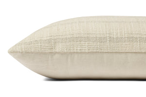 Joshua Ivory / Grey Pillow shown from a different angle to reveal its pattern.