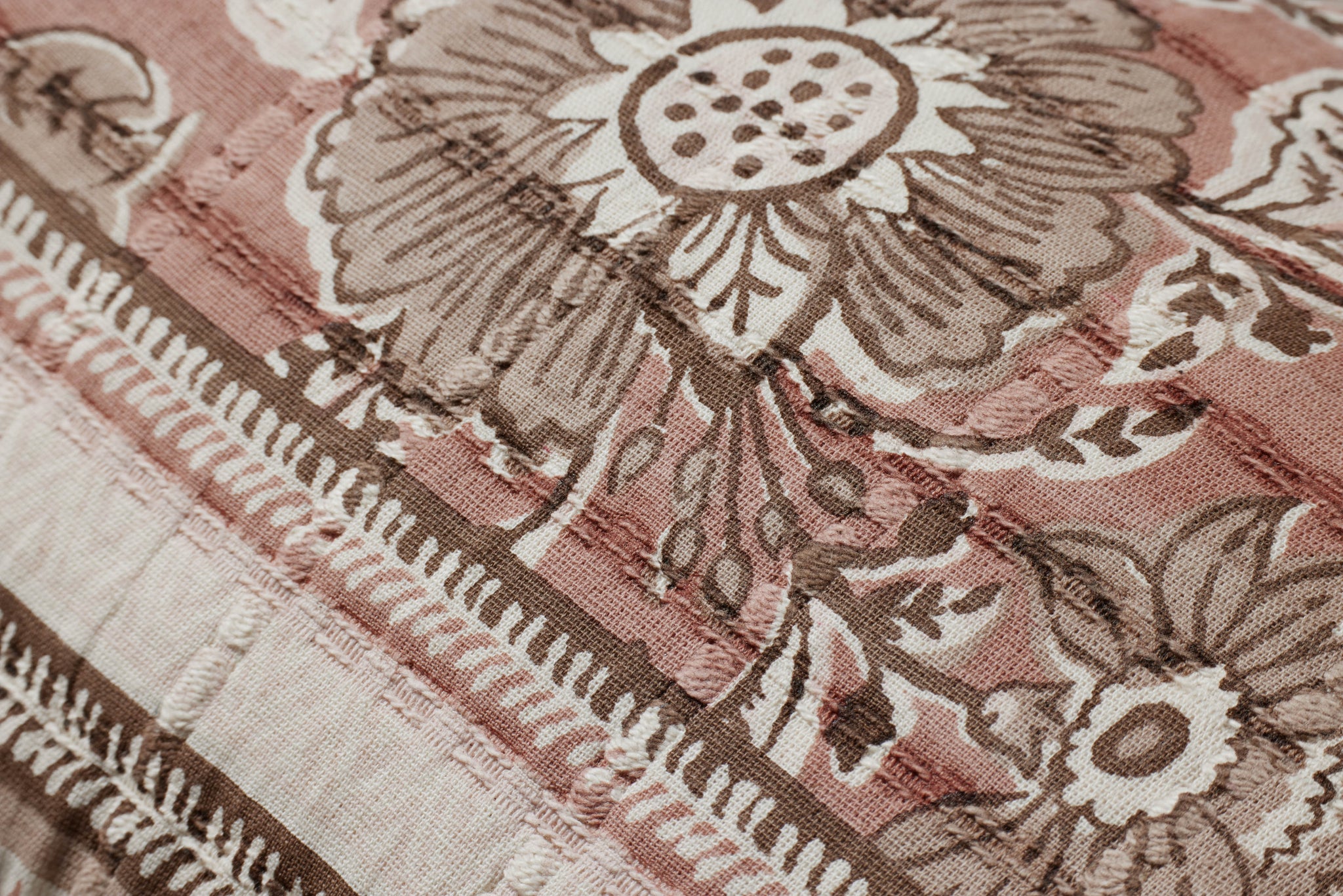 Rose / Ivory Pillow shown from another angle.