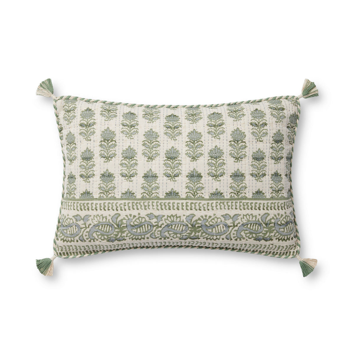 Sage / Ivory Pillow — a Loloi pillow at Laurie Yapp Home.