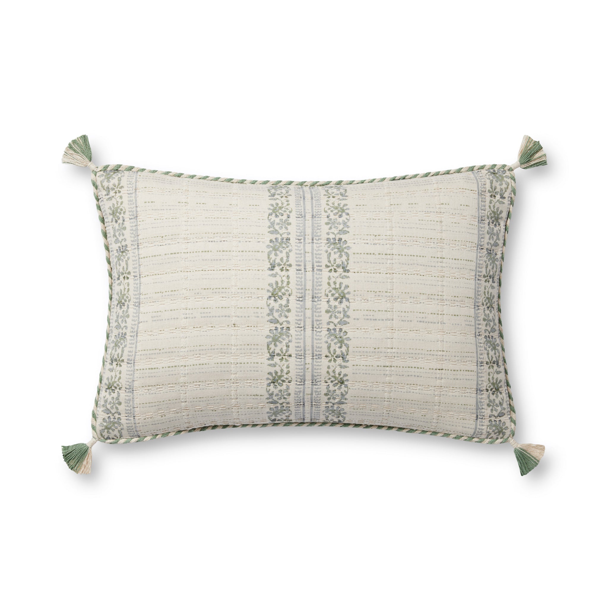Sage / Ivory Pillow shown from another angle.