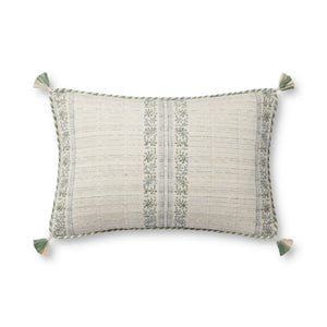 Sage / Ivory Pillow shown from another angle.