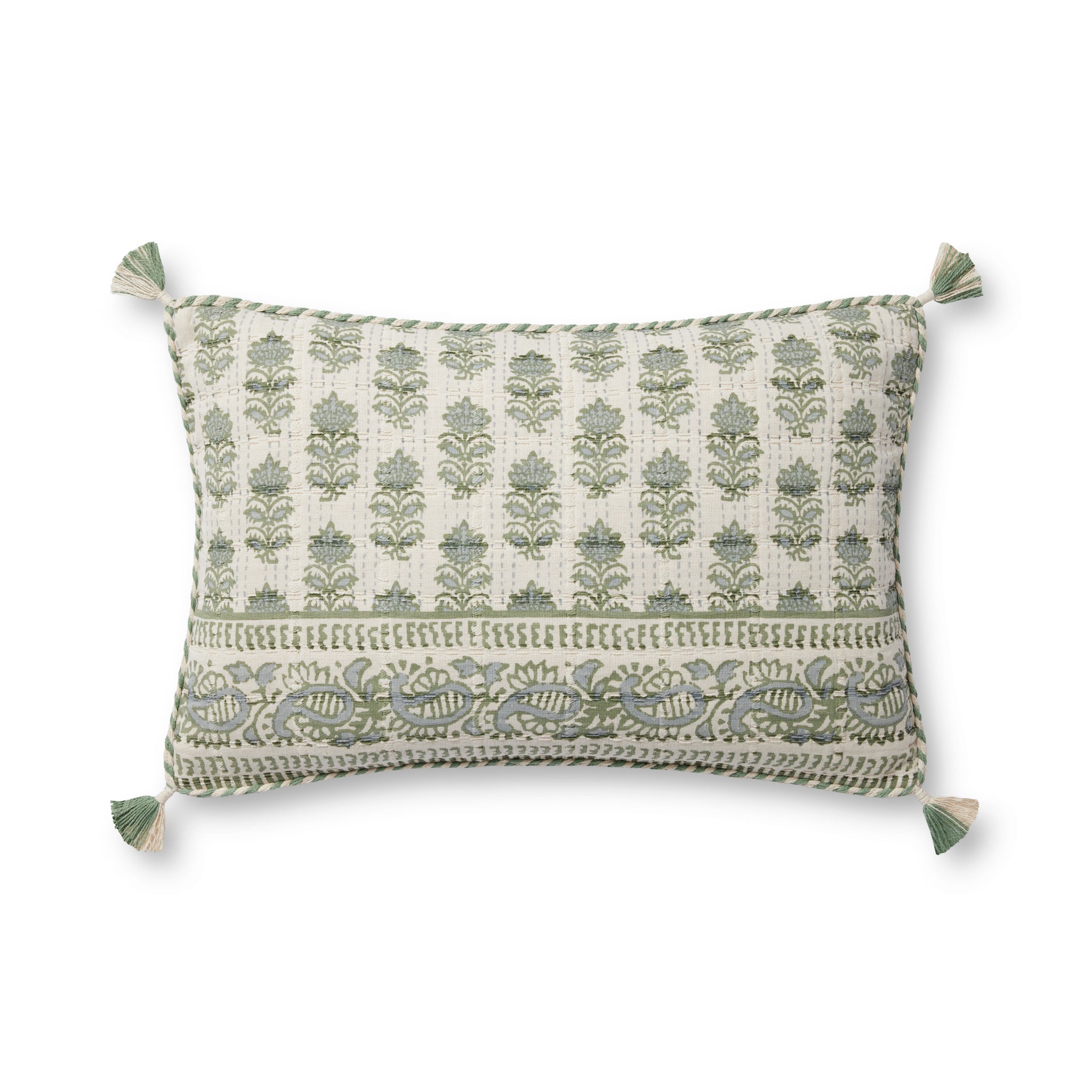 Sage / Ivory Pillow — a Loloi pillow at Laurie Yapp Home.