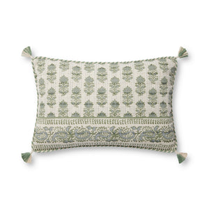 Sage / Ivory Pillow — a Loloi pillow at Laurie Yapp Home.