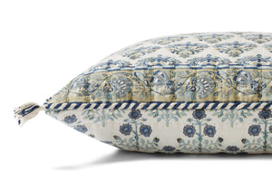 Blue / Multi Pillow shown from a different angle to reveal its pattern.