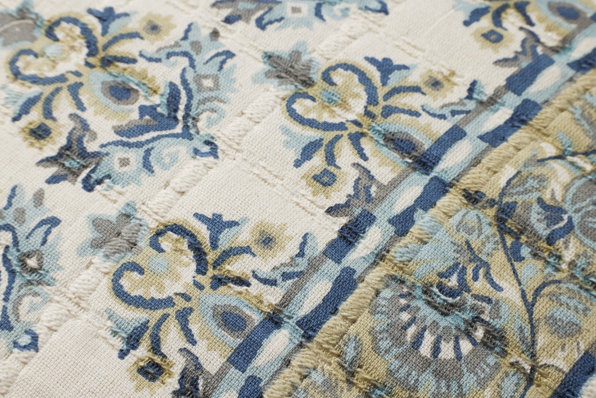 Blue / Multi Pillow shown from another angle.