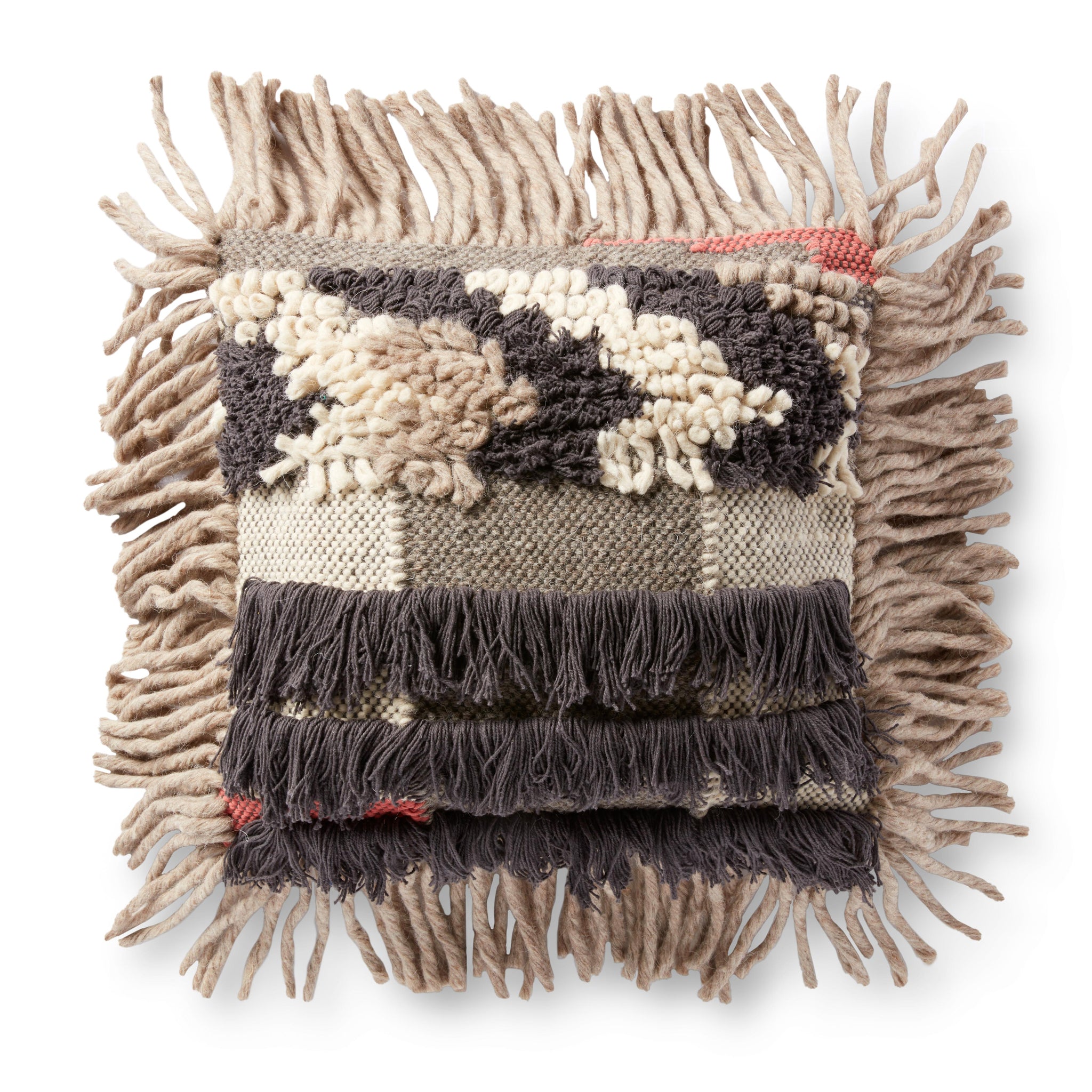 Grey / Multi Pillow — a Loloi pillow at Laurie Yapp Home.