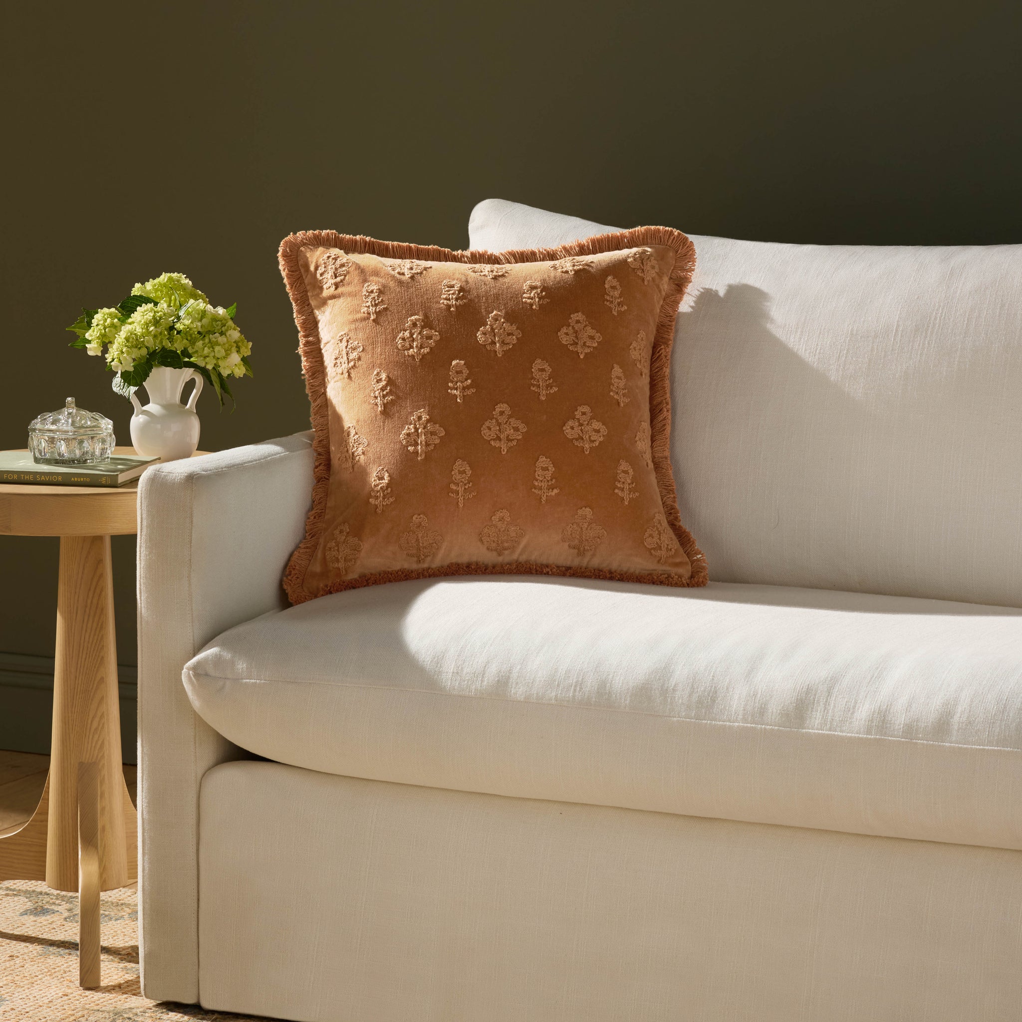 Darla Clay Pillow shown from another angle.
