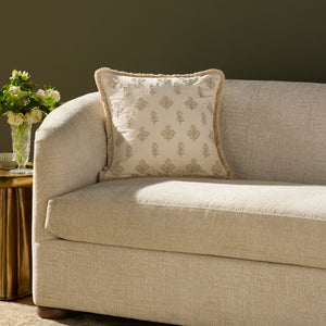 Darla Ivory Pillow shown from another angle.