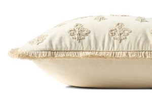 Darla Ivory Pillow shown from a different angle to reveal its pattern.