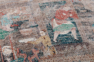 Brown / Multi Pillow (Pattern 1) shown from a different angle to reveal its pattern.