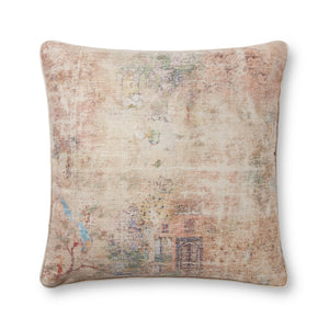 Beige / Multi Pillow (Pattern 3) — a Loloi pillow at Laurie Yapp Home.