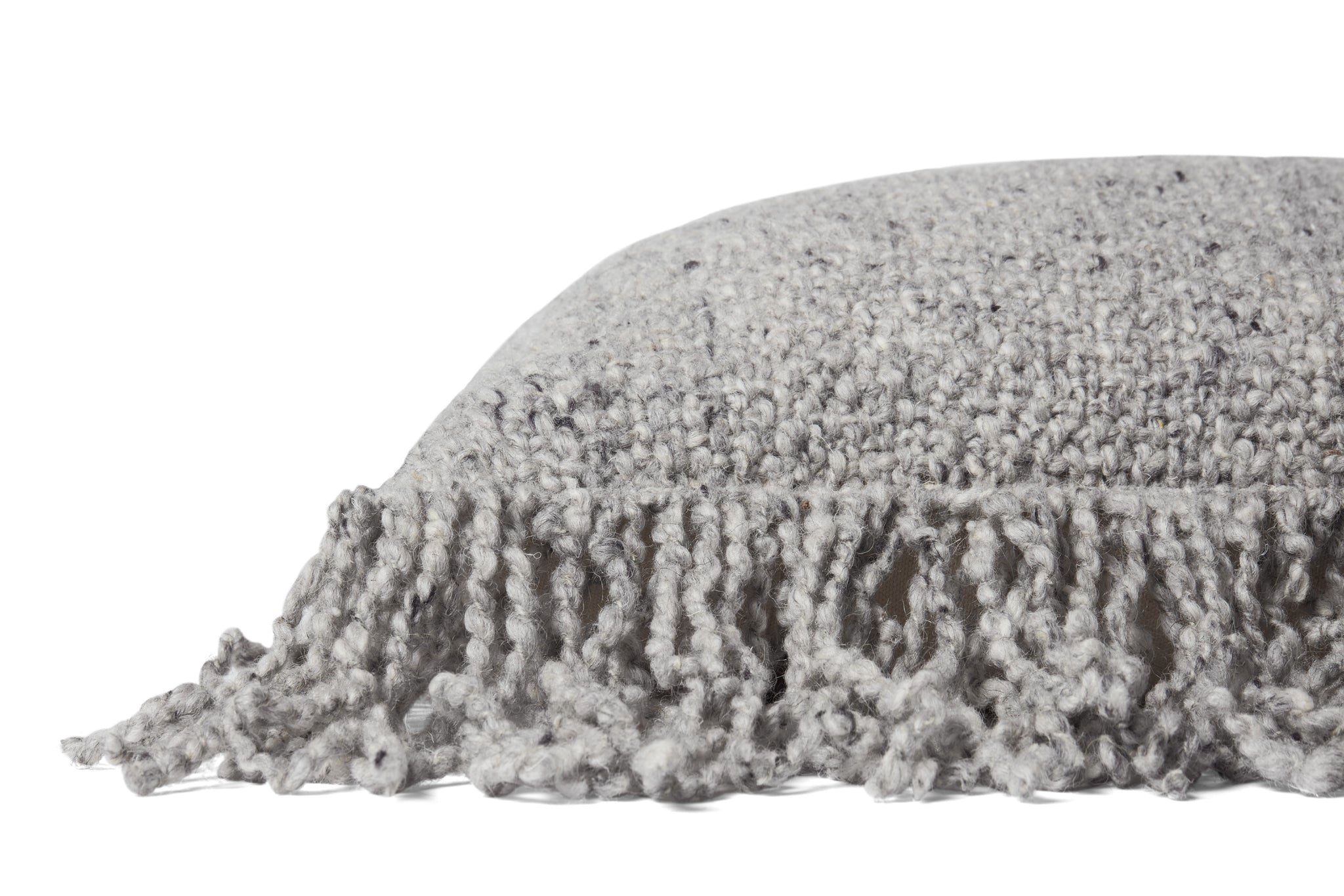 Lt Grey Pillow shown from another angle.