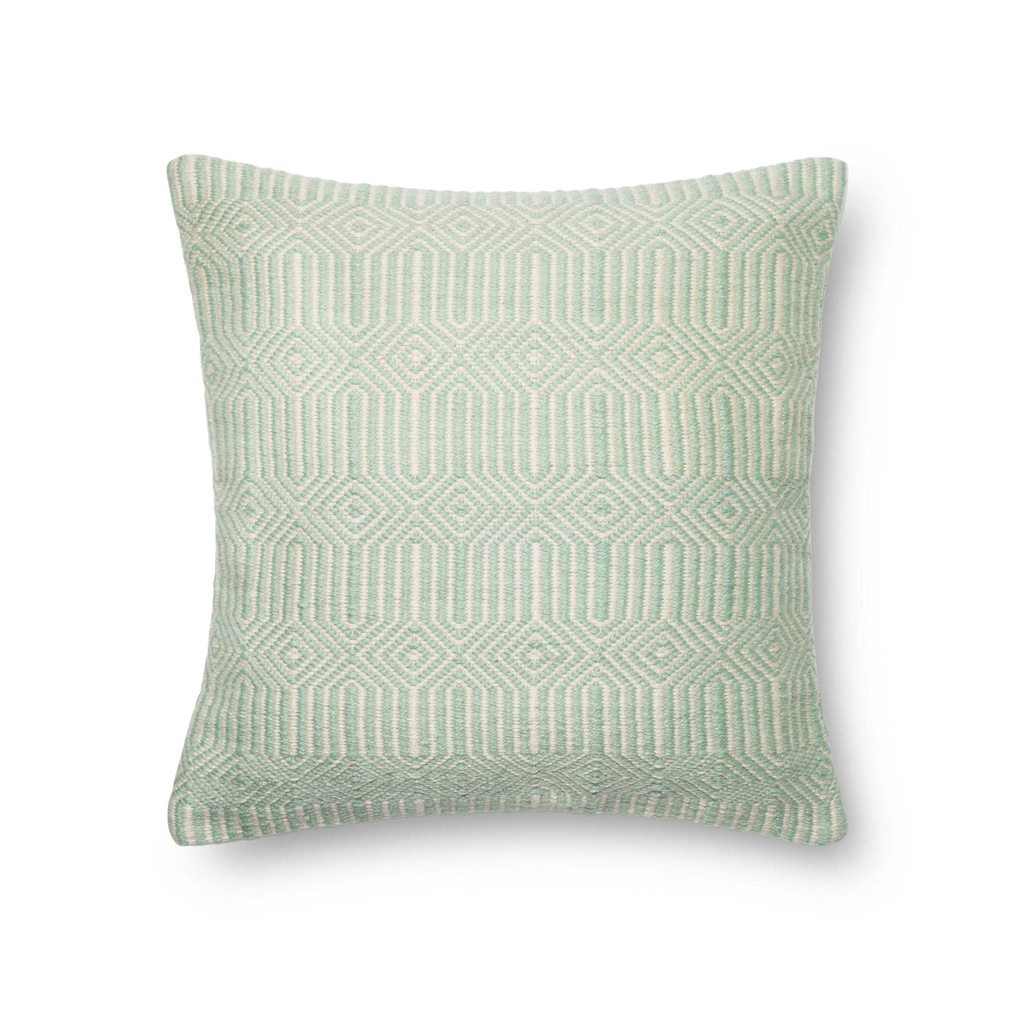 Aqua / Ivory Pillow — a Loloi pillow at Laurie Yapp Home.
